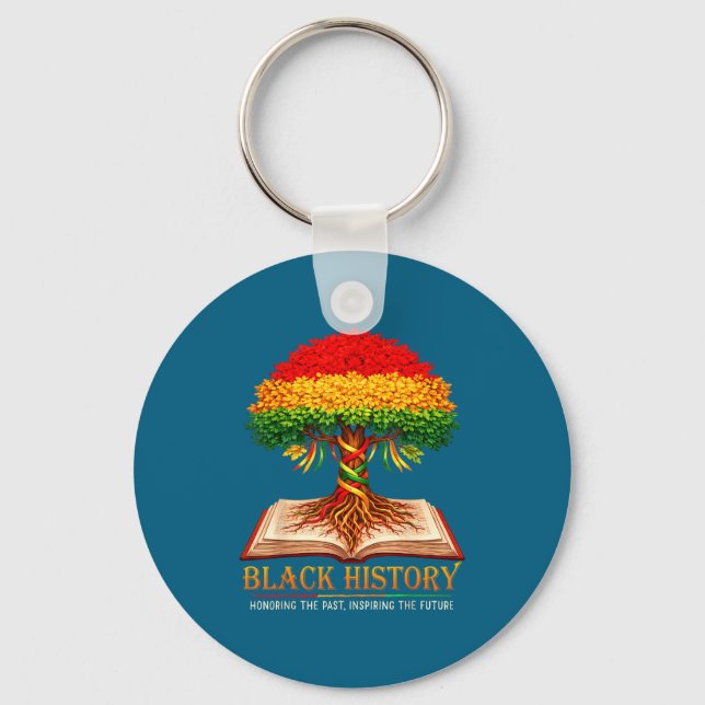 Chaveiro Mês da história negra homenageando o passado inspi (Frente)