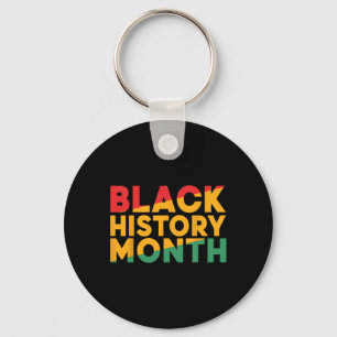 Chaveiro Mês da História Negra Orgulho Afro-Americano Homen