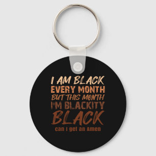Chaveiro Mês da História Negra Preto Preto Amen Melanina Pr