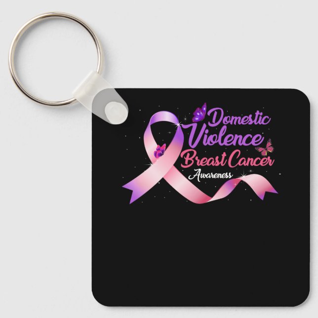 Chaveiro Mês De Sensibilização Para A Violência Doméstica E (Frente)