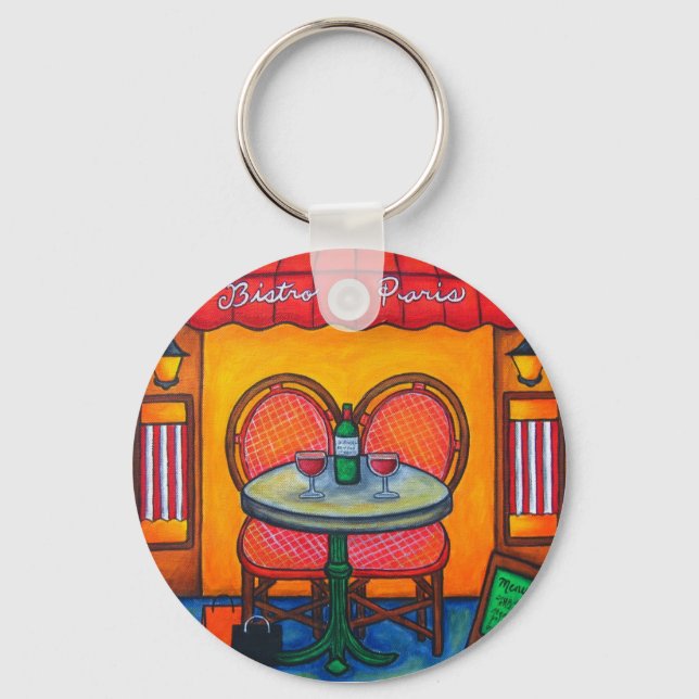 Chaveiro Mesa para Dois na Cadeia de Chaves de Paris (Frente)