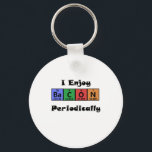 Chaveiro Mesa periódica Bacon Science Química Engraçada<br><div class="desc">Design de T-Shirt Geek de Ciência de Mesa Periódica Bacon apresenta a mesa periódica de elementos e uma frase engraçada para impressionar seus amigos nerds e super inteligentes de química.</div>