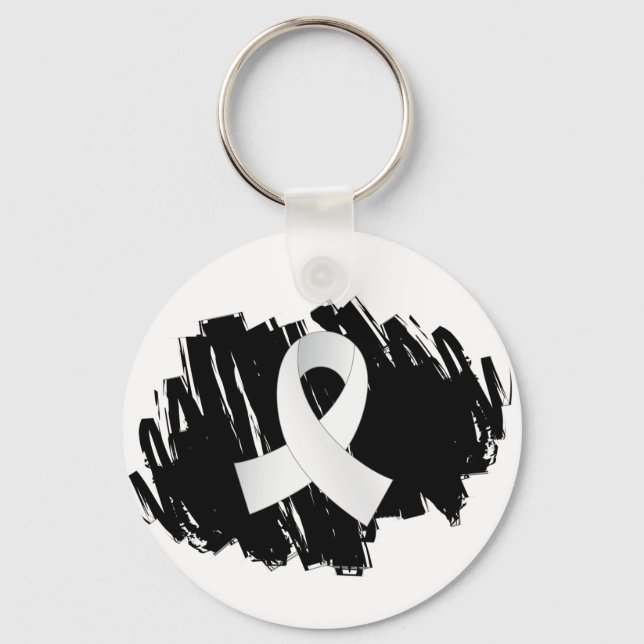 Chaveiro Mesotelioma Pearl Fita Com Escribble (Frente)