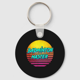 Chaveiro Mestre de Badminton Retro dos Anos 80
