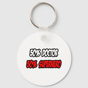 Chaveiro Metade do Doutor... meio super-herói.