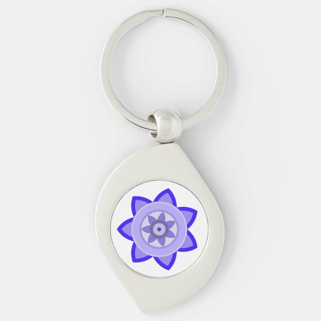 CHAVEIRO METAL COM ARTE DE FLORES (Frente)