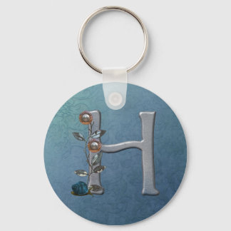 Chaveiro Metal Flowers Monogram H