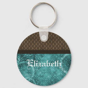 Chaveiro Metal Gear Steampunk Chaveiro, Teal