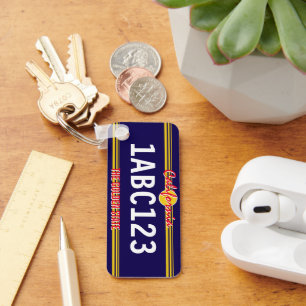 Chaveiro metal personalizado do estilo retro da placa de li