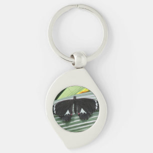 Chaveiro Metal Tropical Preto e Branco