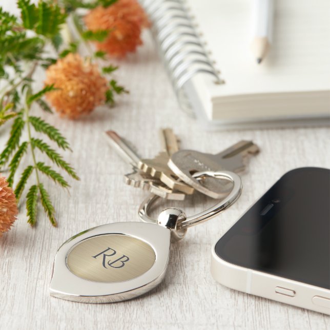 Chaveiro Metálico Dourado (Lateral)