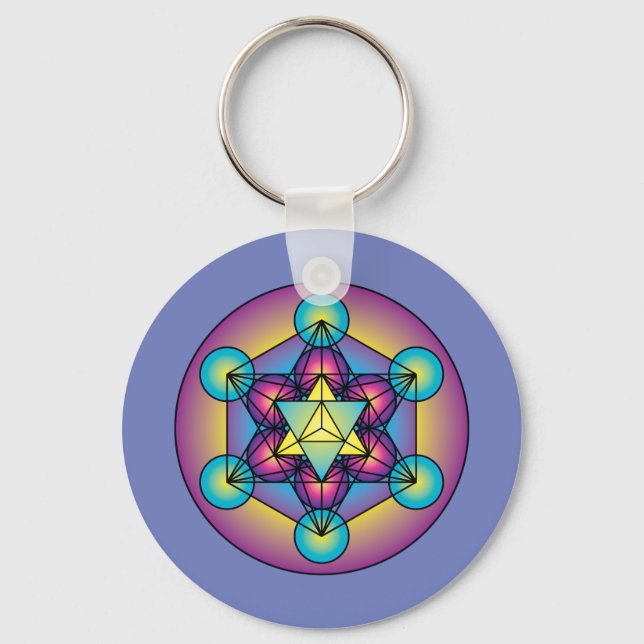 Chaveiro Metatron's Cube Merkaba (Frente)