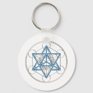 Chaveiro Metatrons cubo - Merkaba estrela Tetraeder -