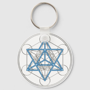 Chaveiro Metatrons cubo - Merkaba estrela Tetraeder -