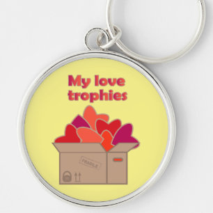 Chaveiro Meu amor troféu no cheio de Namorados corações