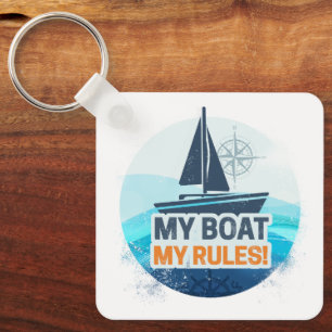 Chaveiro Meu Barco Minhas Regras para Capitão ou Skipper Vi