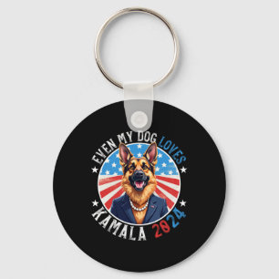Chaveiro Meu Cachorro Adora Kamala 2024 German shepherd Div