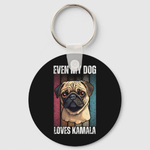 Chaveiro Meu Cachorro ama amantes de Kamala Pug