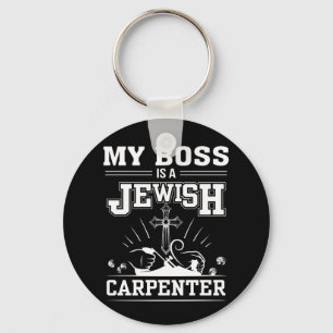 Chaveiro Meu chefe é fé judaica de Jesus do carpinteiro