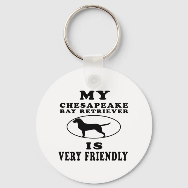 Chaveiro Meu Chesapeake Bay Retriever é muito amigável (Frente)
