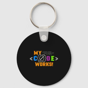 Chaveiro Meu código funciona engraçado programador codifica