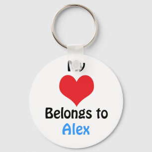 Chaveiro Meu coração pertence a Alex