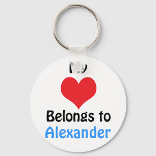 Chaveiro Meu coração pertence a Alexandre