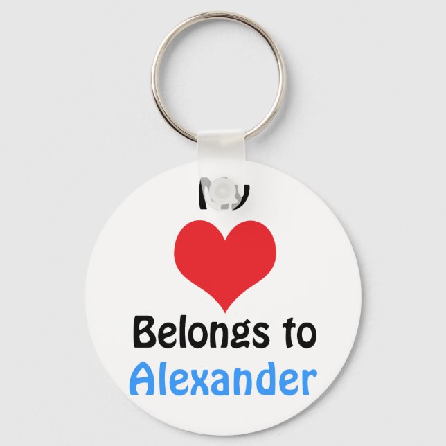 Chaveiro Meu coração pertence a Alexandre (Frente)