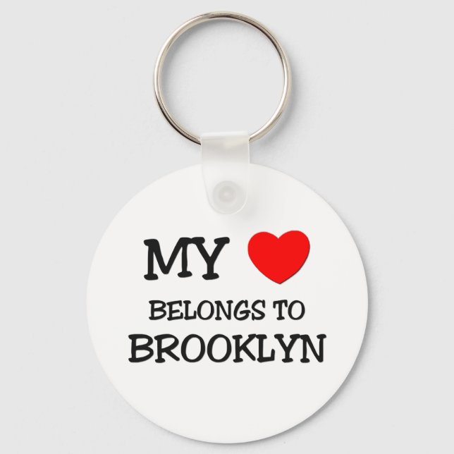 Chaveiro Meu Coração Pertence A BROOKLYN (Frente)