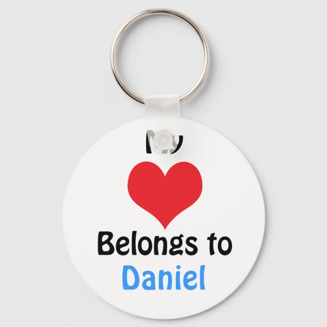 Chaveiro Meu coração pertence a Daniel (Frente)