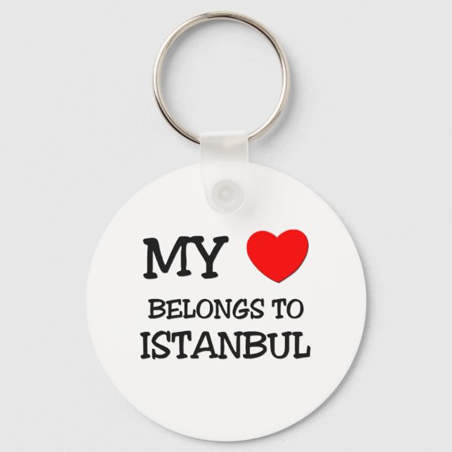 Chaveiro Meu coração pertence a ISTANBUL (Frente)