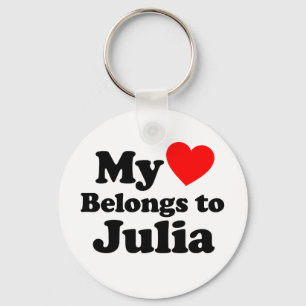 Chaveiro Meu Coração Pertence à Julia