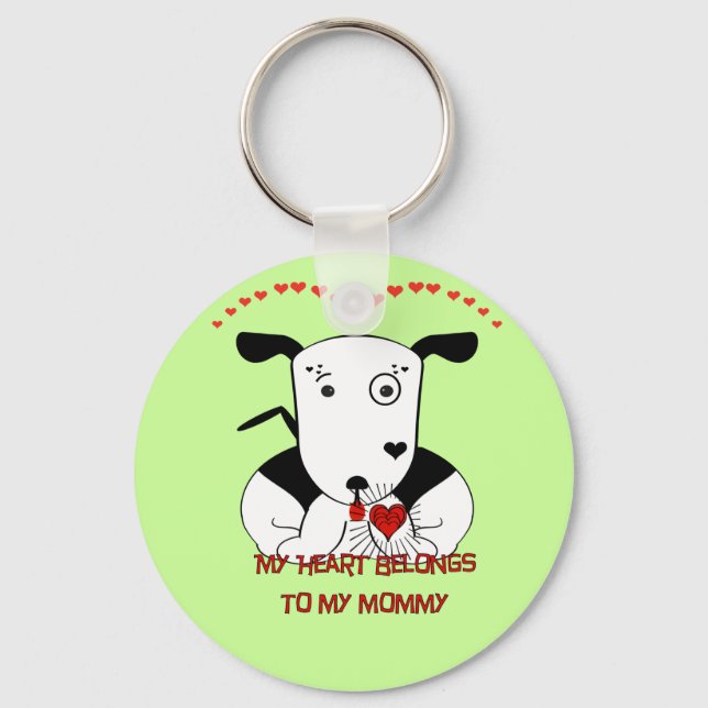 Chaveiro Meu Coração Pertence à Minha Mamãe (Frente)