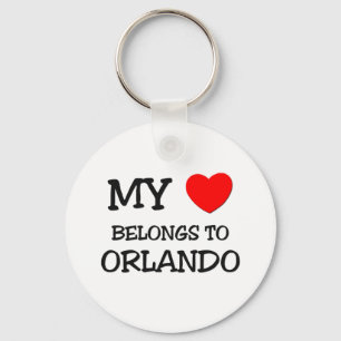 Chaveiro Meu Coração pertence a Orlando