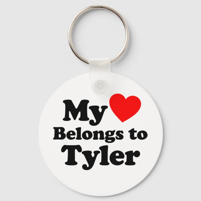 Chaveiro Meu Coração Pertence a Tyler (Frente)
