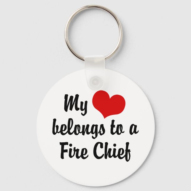 Chaveiro Meu Coração Pertence A Um Chefe De Fogo (Frente)