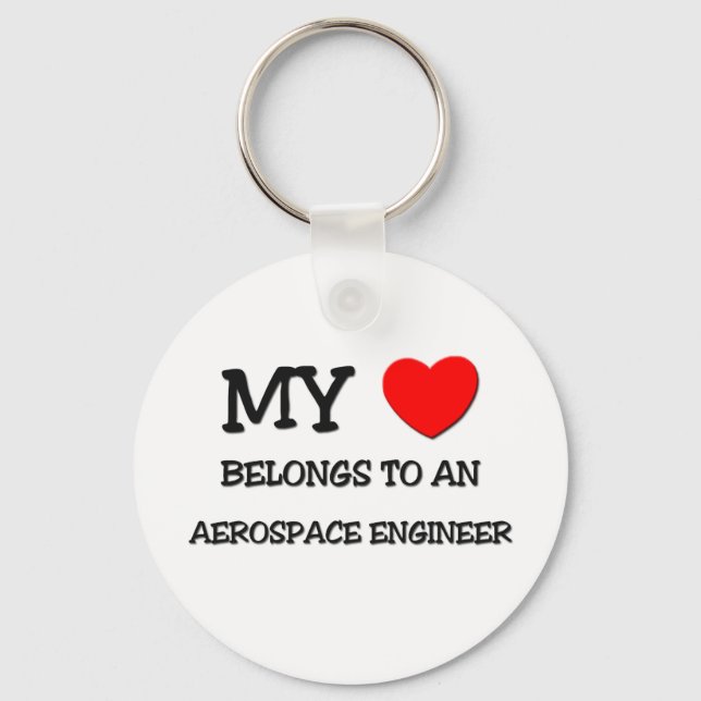 Chaveiro Meu Coração Pertence A Um ENGENHEIRO AEROSPACE (Frente)