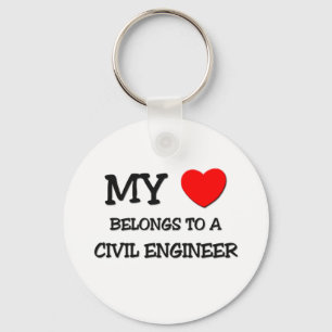 Chaveiro Meu coração pertence a um ENGENHEIRO CIVIL