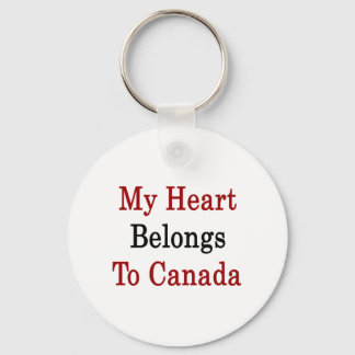 Chaveiro Meu Coração Pertence Ao Canadá