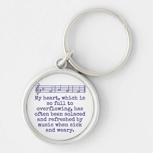 Chaveiro Meu Coração Que É Tão Cheio - Citação Musical (Frente)