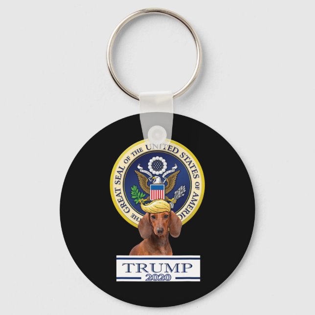 Chaveiro Meu Dachshund Para Trump (Frente)