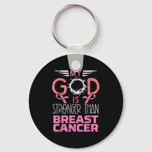 Chaveiro Meu Deus é mais forte que a consciência do Cancer