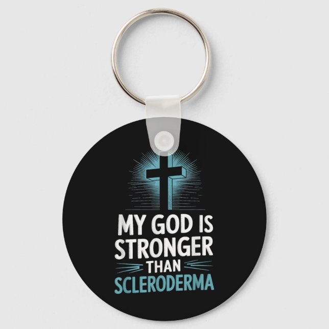 Chaveiro Meu Deus É Mais Forte Que O Escleroderma (Frente)