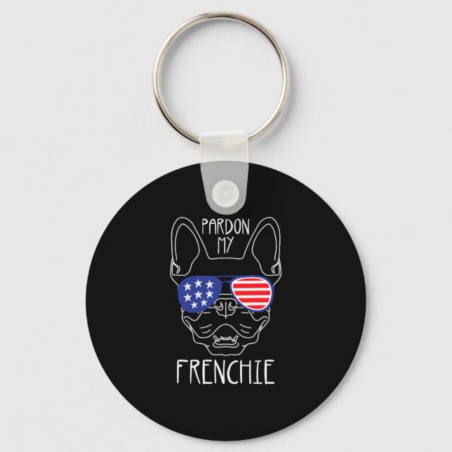 Chaveiro Meu Frenchie - Cachorro Francês Divertido Bandeira (Frente)