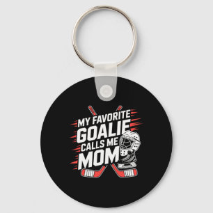 Chaveiro Meu goleiro favorito me chama de mãe, mãe do hóque