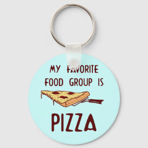 Chaveiro Meu Grupo de Comidas favorito é Pizza