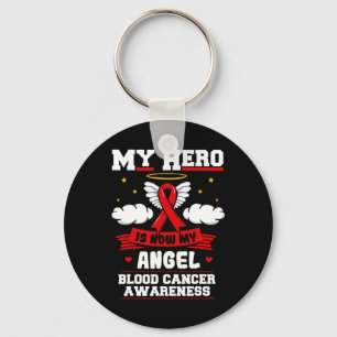 Chaveiro Meu Herói É Meu Anjo Cancer De Sangue Nuvens Verme