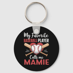Chaveiro Meu jogador de beisebol favorito me chama de Mamie