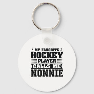 Chaveiro Meu jogador de hóquei favorito me chama de Nonnie