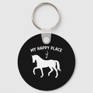 Chaveiro Meu Lugar Feliz, Engraçado Cavalo, Cavalo, Cavalo